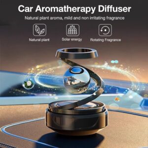 Solar Aromatherapy Car Air Freshener | 2026 Stylish Dashboard Rotating Perfume Diffuser | Premium Solar-Powered Autorotation Decoration for Car Interior | Eco-Friendly Fragrance Diffuser