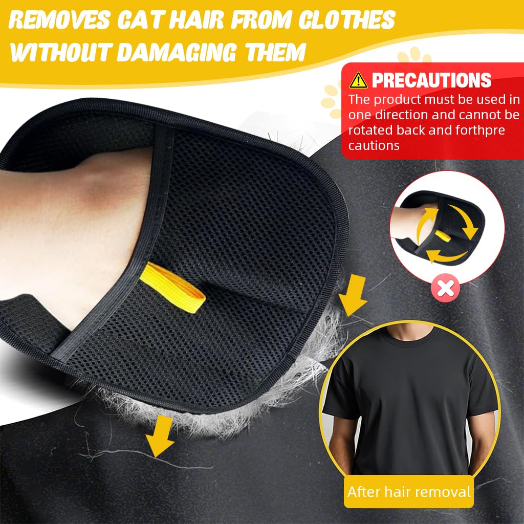 Pet Hair Removal Glove - Pack of 2 for Dogs | Electrostatic Fabric for Easy Fur Collection | Helps Remove Loose Hair from Coat, Furniture & Clothes | Reusable Grooming Tool for All Breeds - Image 2
