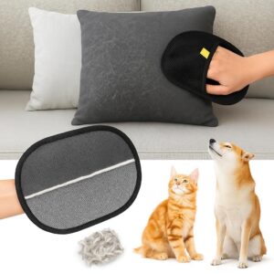 Pet Hair Removal Glove - Pack of 2 for Dogs | Electrostatic Fabric for Easy Fur Collection | Helps Remove Loose Hair from Coat, Furniture & Clothes | Reusable Grooming Tool for All Breeds