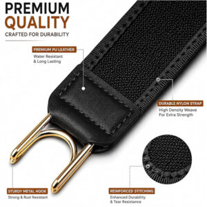 Buckleless Elastic Belt for Men & Women Invisible Waist Belt Tactical Metal Hook Stretch Adjustable No Buckle Comfort Belt for Jeans Pants Dresses Office Travel Casual Wear 1-PAIR
