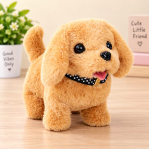 Cute Puppy Soft Toy for Kids, Plush Dog Stuffed Animal, Ultra Soft Cuddly Teddy Puppy, Birthday Gift for Boys & Girls, Room Decoration Toy, Brown, 15cm