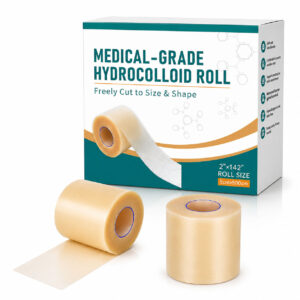 Hydrocolloid Dressing Roll for Blisters, Burns & Acne, Waterproof Cut-to-Size Pimple Patch Roll, Medical Grade Wound Care Bandage for Heel Blister Protection & Skin Healing ( 5cm x 5 m)