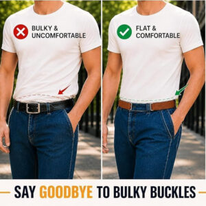 Buckleless Elastic Belt for Men & Women Invisible Waist Belt Tactical Metal Hook Stretch Adjustable No Buckle Comfort Belt for Jeans Pants Dresses Office Travel Casual Wear 1-PAIR