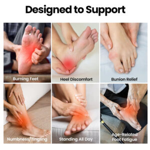 DIRTS Original Foot Alignment 5-Toe Separator Orthopedic Cotton Socks for Women & Men – Bunion Corrector & Plantar Fasciitis Support(Black, M)