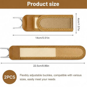 Buckleless Elastic Belt for Men & Women Invisible Waist Belt Tactical Metal Hook Stretch Adjustable No Buckle Comfort Belt for Jeans Pants Dresses Office Travel Casual Wear 1-PAIR