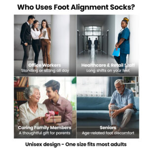 DIRTS Original Foot Alignment 5-Toe Separator Orthopedic Cotton Socks for Women & Men – Bunion Corrector & Plantar Fasciitis Support(Black, M)