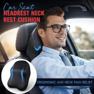 Car Seat Headrest Neck Rest Pillow Cushion for All Cars- Ergonomic Car Neck Pillow Memory Foam Neck Support for Neck/Back Pain Relief Neck Rest Support Cushion (Black), Pack of 1