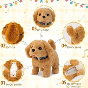 Cute Puppy Soft Toy for Kids, Plush Dog Stuffed Animal, Ultra Soft Cuddly Teddy Puppy, Birthday Gift for Boys & Girls, Room Decoration Toy, Brown, 15cm