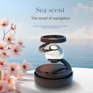 Solar Aromatherapy Car Air Freshener | 2026 Stylish Dashboard Rotating Perfume Diffuser | Premium Solar-Powered Autorotation Decoration for Car Interior | Eco-Friendly Fragrance Diffuser (Black)