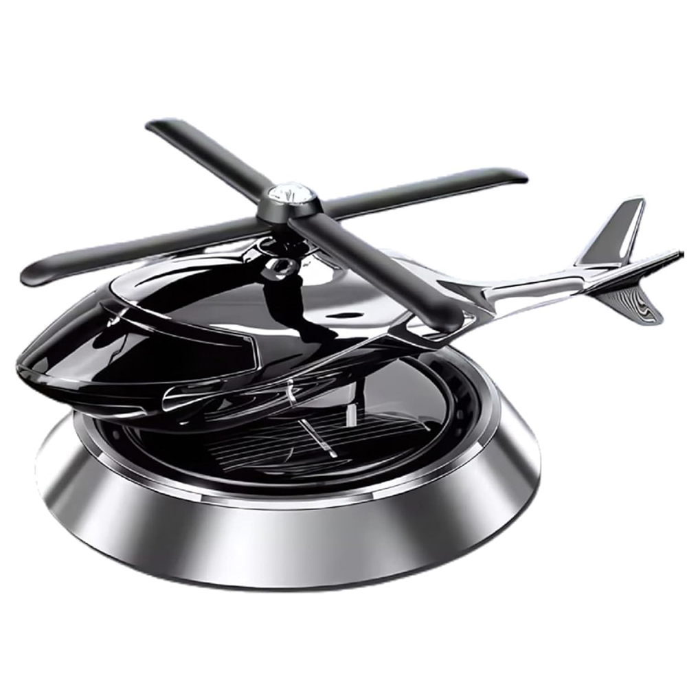 Solar Helicopter for Car | Aroma Diffuser Air Freshener for Car | Rotating Solar Powered Helicopter for Car Dashboard | Interior Perfume Diffuser for Offices and Study Tables as a Showpiece