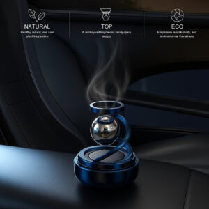 Solar Aromatherapy Car Air Freshener | 2026 Stylish Dashboard Rotating Perfume Diffuser | Premium Solar-Powered Autorotation Decoration for Car Interior | Eco-Friendly Fragrance Diffuser (Blue)