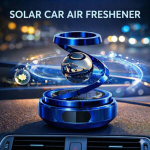 Solar Aromatherapy Car Air Freshener | 2026 Stylish Dashboard Rotating Perfume Diffuser | Premium Solar-Powered Autorotation Decoration for Car Interior | Eco-Friendly Fragrance Diffuser (Blue)