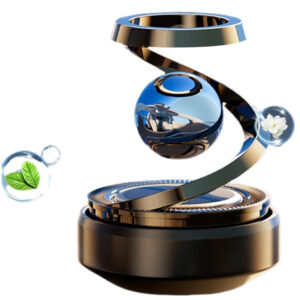 Solar Aromatherapy Car Air Freshener | 2026 Stylish Dashboard Rotating Perfume Diffuser | Premium Solar-Powered Autorotation Decoration for Car Interior | Eco-Friendly Fragrance Diffuser (Black)