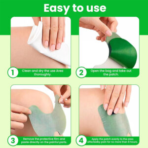 Herbal Pain Relief Patches - 10 Knee Pain Patches (Specially Designed for Knee Joints) | 100% Safe & Natural Knee Pain Relief Products | Instant Relief | No Side Effects (Pack 10)